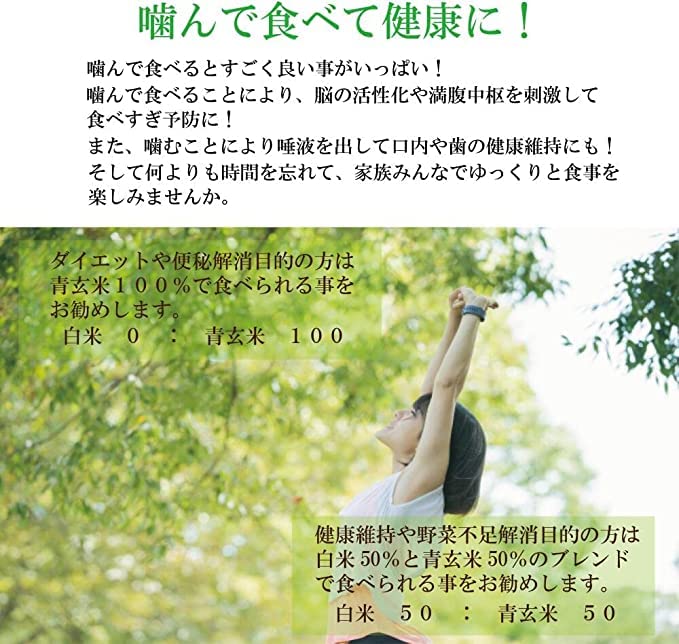 Amazon.co.jp: プレミアム青玄米1kg(500g×2袋) 玄米1kg 若玄米 食物